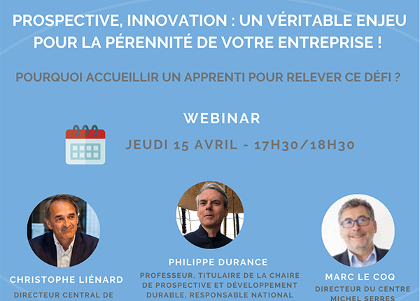 Webinar Prospective Innovation le 15 avril de 17h30 à 18h30