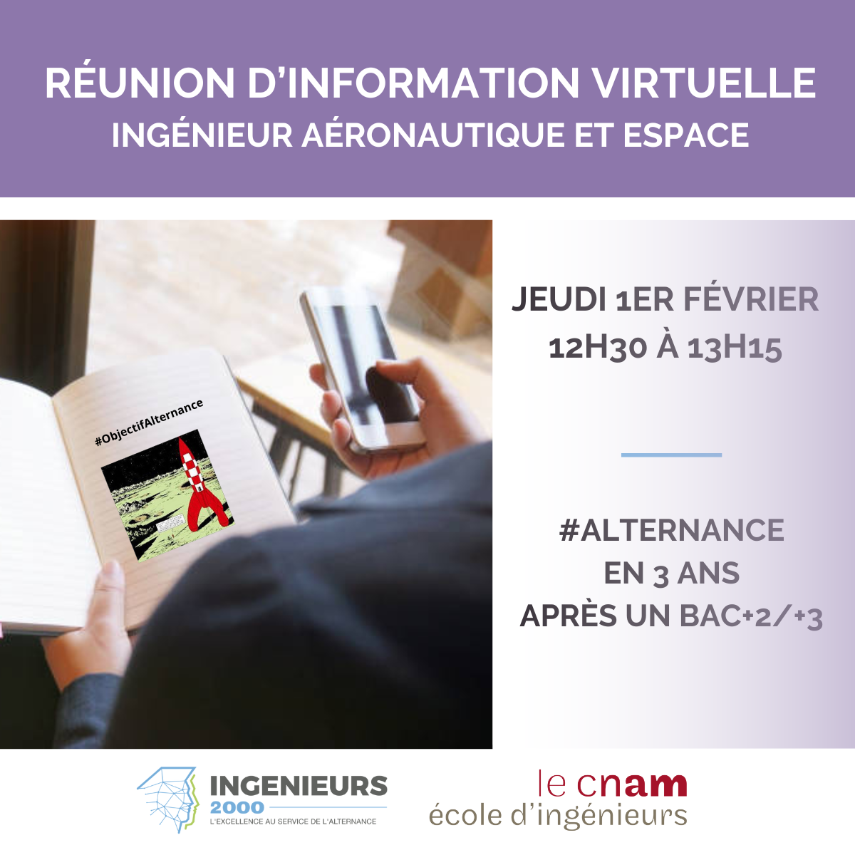 Réunion d’information virtuelle dédiée à la formation Ingénieur Aéronautique et Espace