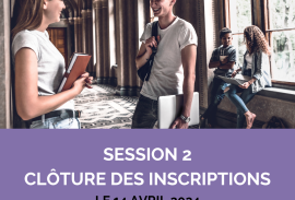 Candidature en ligne en session 2 : clôture des inscriptions le 14 avril !