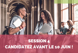 Admissions en Session 4 : Candidatez avant le 10 juin !