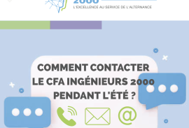 Comment contacter le CFA Ingénieurs 2000 pendant l&rsquo;été ?