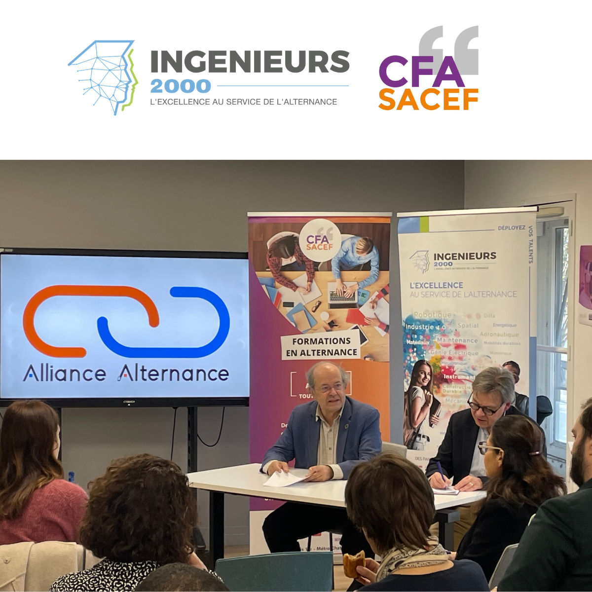 Le CFA Ingénieurs 2000 et le CFA Sacef s’unissent pour créer Alliance Alternance